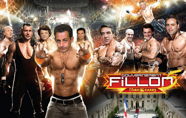 fillon_gouvernement_sarkozy_catch_hortefeux_besson_borloo_devedjian_mitterand_villepin_baroin_bertrand_lobo_lobofakes